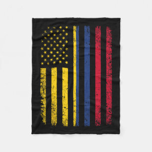 Couverture Polaire Drapeau 4 juillet États-Unis Drapeau colombien