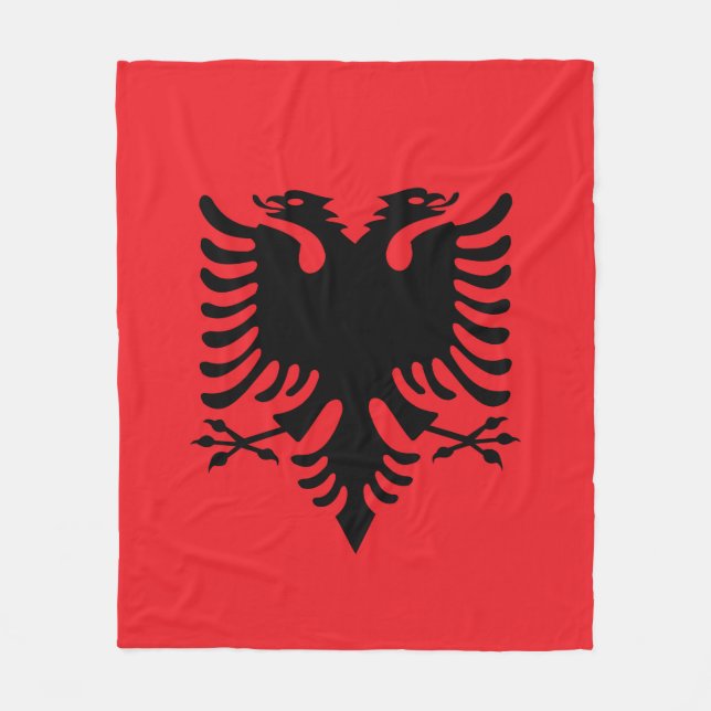 Couverture Polaire Drapeau albanais (Devant)