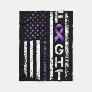 Couverture Polaire Drapeau Alzheimer USA pour hommes sensibilisation