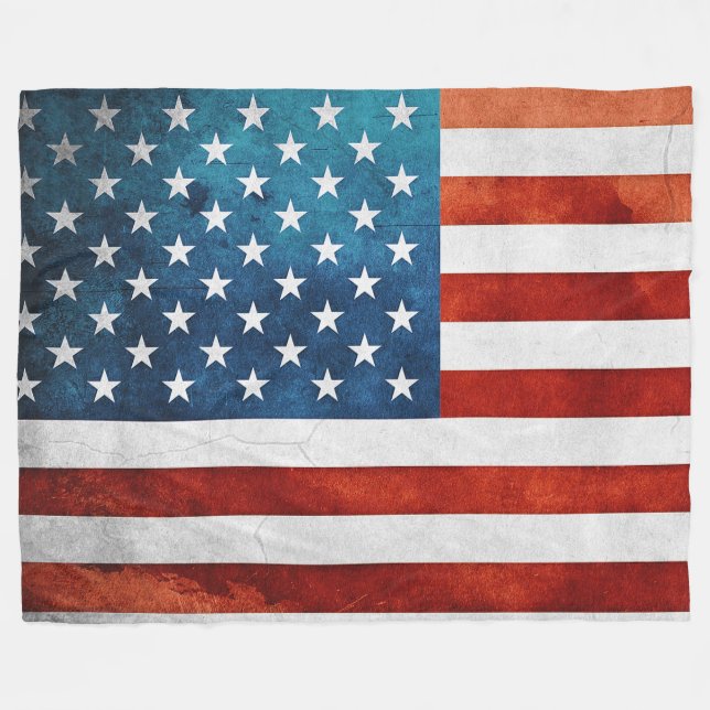 COUVERTURE POLAIRE DRAPEAU AMÉRICAIN (Devant (Horizontal))