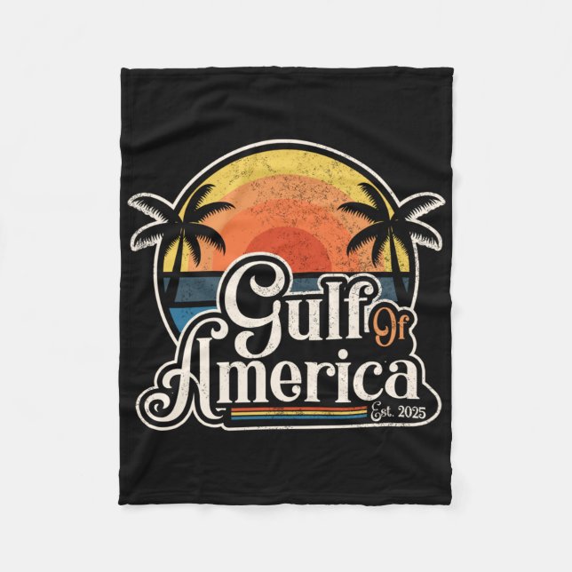 Couverture Polaire Drapeau Américain 2025 Du Golfe D'Usa Est (Devant)