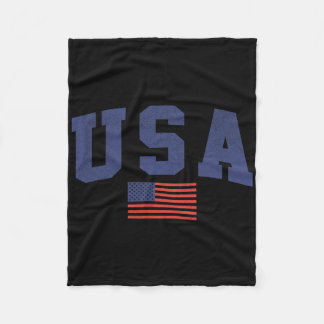 Couverture Polaire Drapeau américain 4 juillet Americana Bold Blue