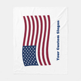 Couverture Polaire Drapeau américain (avec ton slogan personnel)