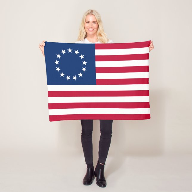 Couverture Polaire Drapeau américain Betsy Ross (En situation)