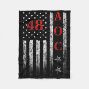 Couverture Polaire Drapeau américain des femmes 2028 Aoc Président Fa