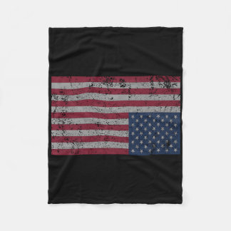 Couverture Polaire Drapeau Américain Distress Vers Le Bas États-Unis