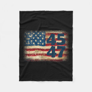 Couverture Polaire Drapeau américain Donald Trump 2025 45