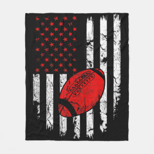 Couverture Polaire Drapeau américain Football USA Patriotique Sport L
