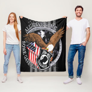 Couverture Polaire Drapeau américain, hommage à l'aigle militaire pat