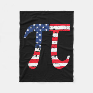 Couverture Polaire Drapeau américain Jour Pi Math patriotique Nerd 3.