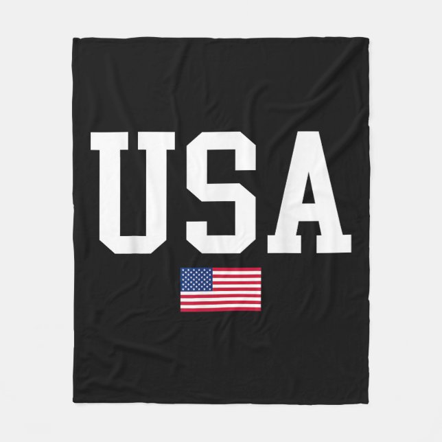Couverture Polaire Drapeau Américain Patriotique Pour Hommes Femmes E (Devant)