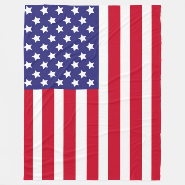 Couverture Polaire Drapeau américain patriotique Stars & Stripes Amer (Devant)