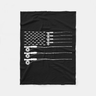 Couverture Polaire Drapeau américain Pêche truite rod Patriot Hommes