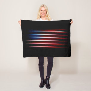 Couverture Polaire Drapeau américain rayé