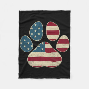 Couverture Polaire Drapeau américain vintage 4 juillet Empreinte de p