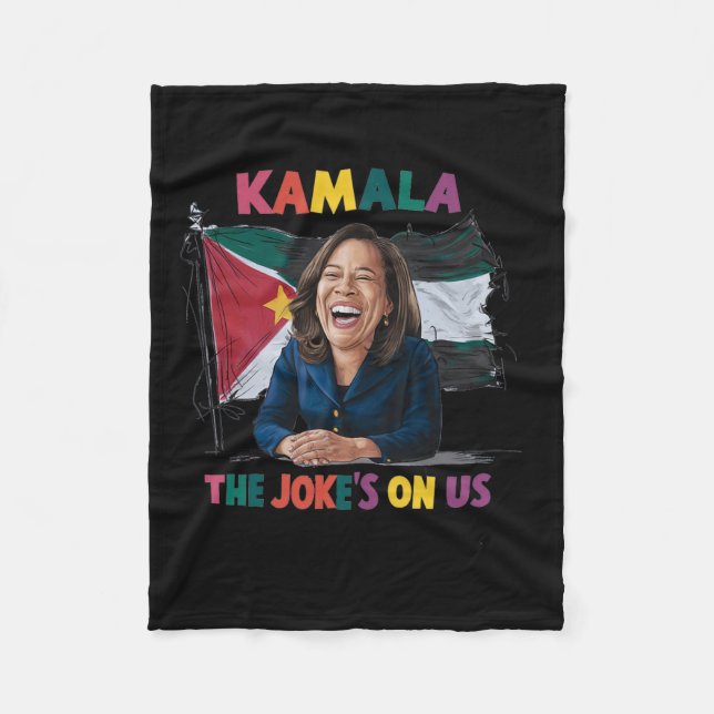 Couverture Polaire Drapeau Anti Kamala Harris Palestine (Devant)