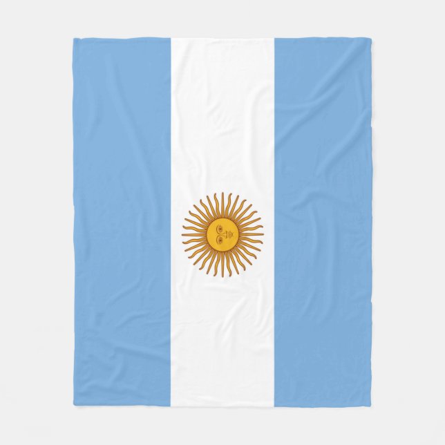Couverture Polaire Drapeau argentin Fleece Blanket (Devant)