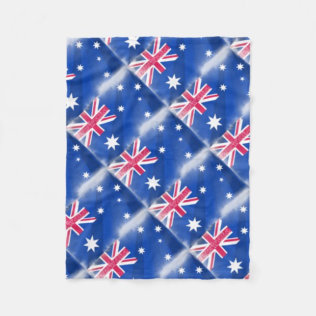 Couverture Polaire Drapeau australien (Devant)
