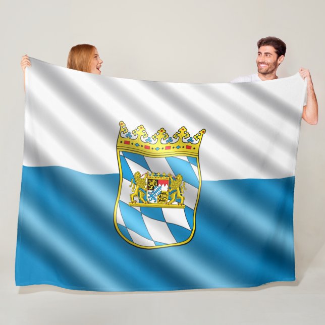 Couverture Polaire Drapeau bavarois (En situation)