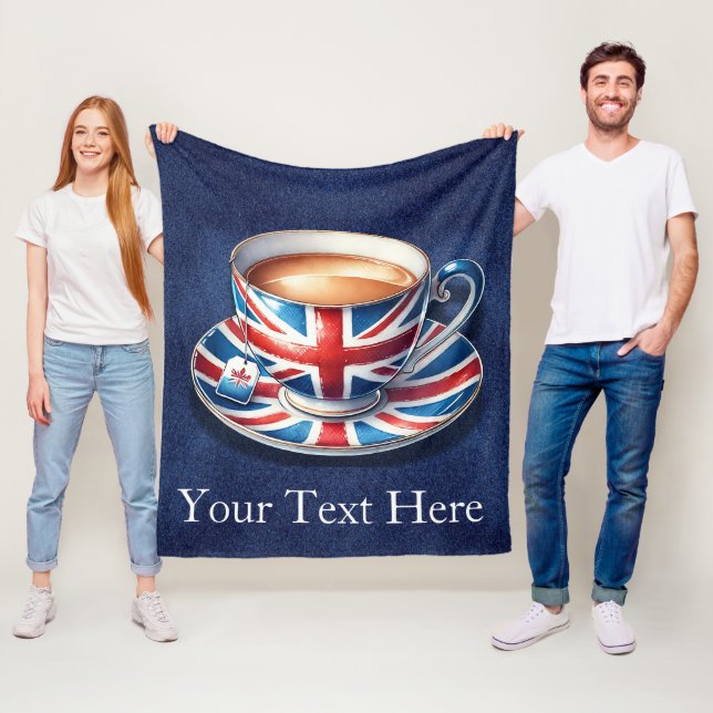 Couverture Polaire Drapeau britannique sur l'anglais Teacup (En situation)
