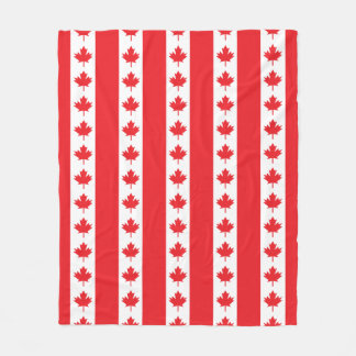 Couverture Polaire Drapeau canadien