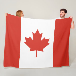 Couverture Polaire Drapeau canadien (Feuille d'érable) (Canada)