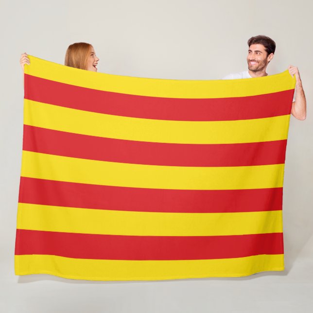 Couverture Polaire Drapeau catalan (Catalogne) (En situation)