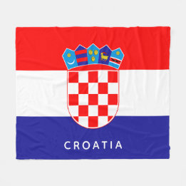 Couverture Polaire Drapeau Croate Avec Texte Personnalisé