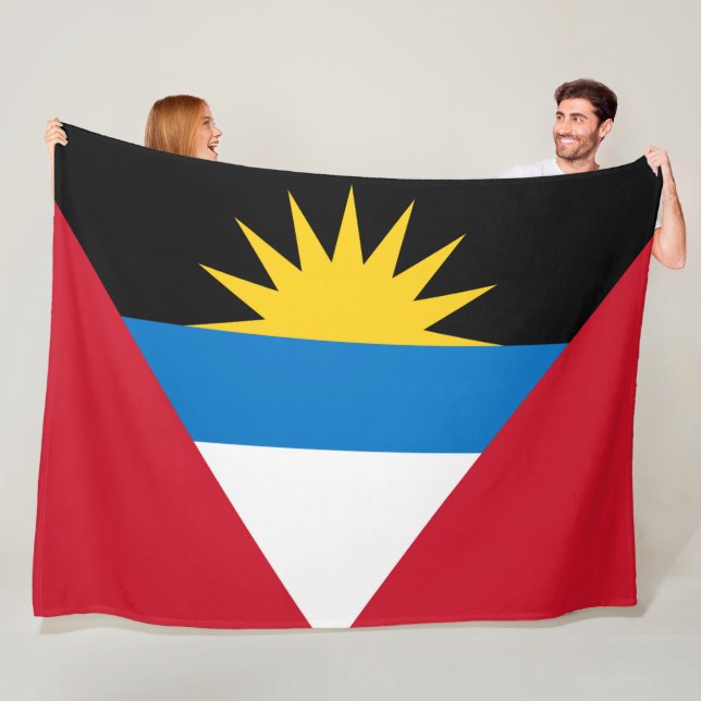 Couverture Polaire Drapeau d'Antigua-et-Barbuda (En situation)