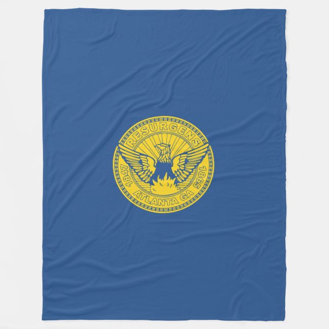 Couverture Polaire Drapeau d'Atlanta, Géorgie Fleece Blanket (Devant)