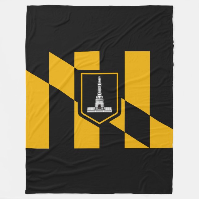 Couverture Polaire Drapeau de Baltimore, Maryland Fleece Blanket (Devant)
