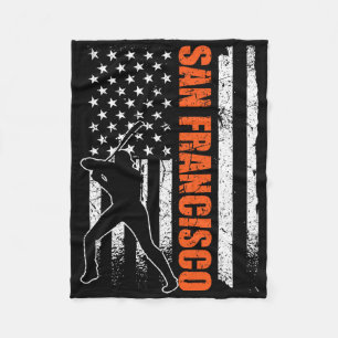 Couverture Polaire Drapeau de baseball de San Francisco Usa vintage p