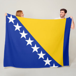 Couverture Polaire Drapeau de Bosnie-Herzégovine
