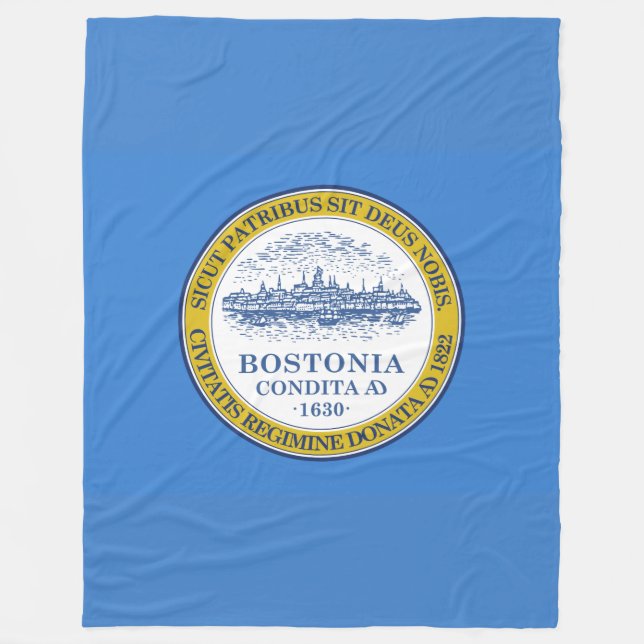 Couverture Polaire Drapeau de Boston, le Massachusetts (Devant)