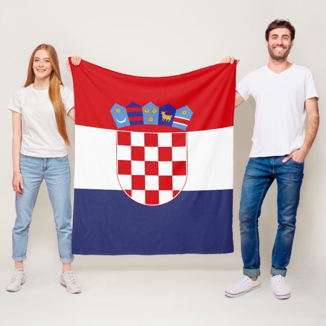 Couverture Polaire Drapeau de Croatie (En situation)