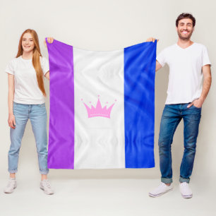Couverture Polaire Drapeau de fierté de la culture drag de SlipperyJo