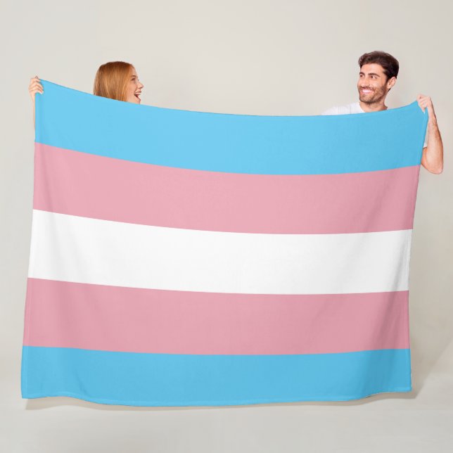 Couverture Polaire Drapeau de fierté de transsexuel (En situation)