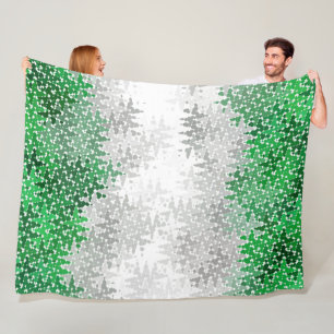 Couverture Polaire Drapeau de fierté grisromantique abstrait ondulé t