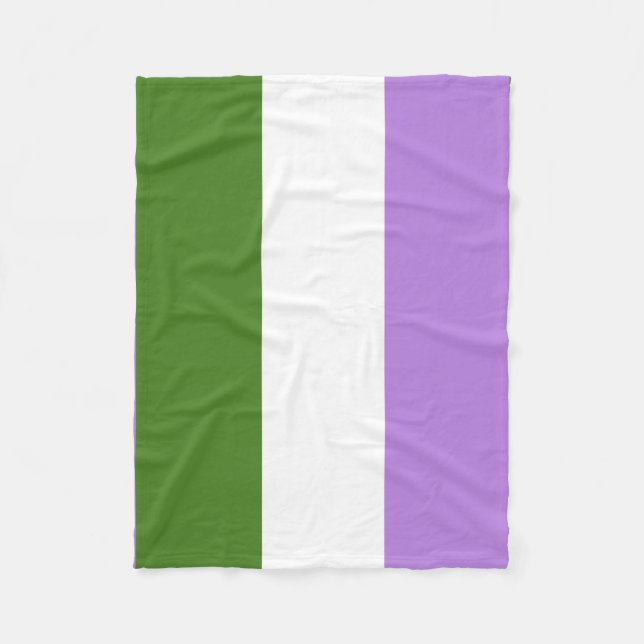 Couverture Polaire Drapeau de fierté queer (Devant)