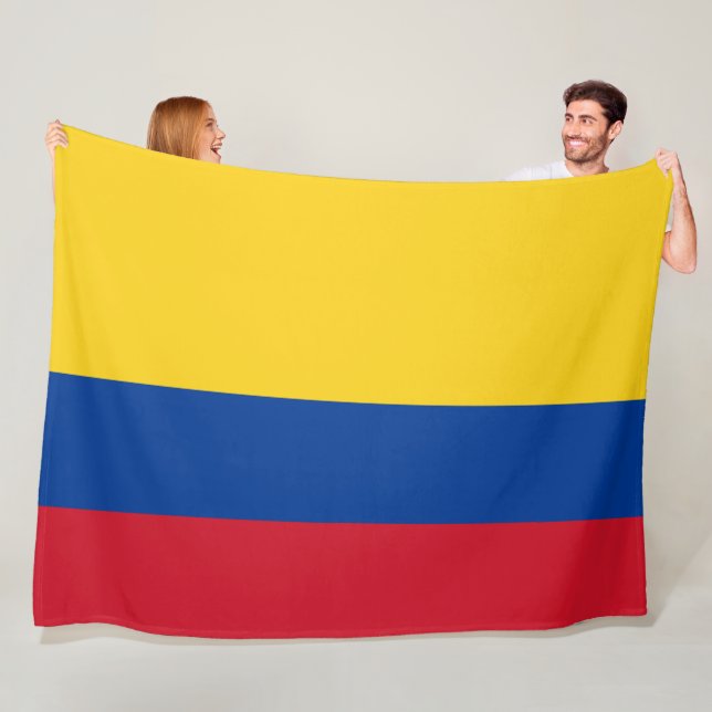 Couverture Polaire Drapeau de la Colombie (En situation)