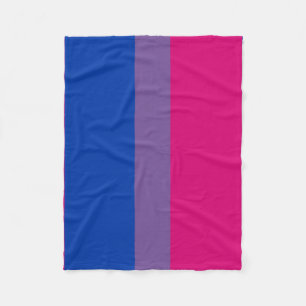 Couverture Polaire Drapeau de la fierté bisexuelle