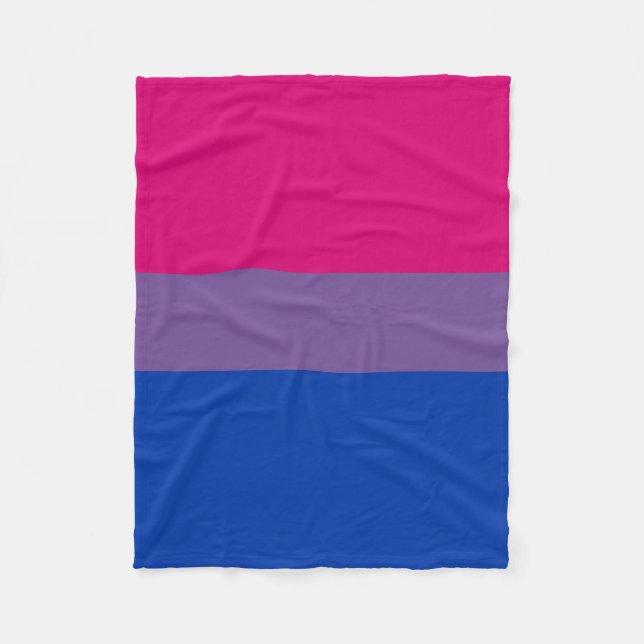 Couverture Polaire Drapeau de la fierté bisexuelle (Devant)