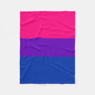 Couverture Polaire Drapeau de la Fierté bisexuelle solide