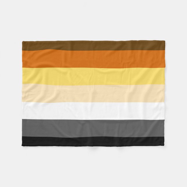 Couverture Polaire Drapeau de la fierté de l'ours gay (Devant (Horizontal))