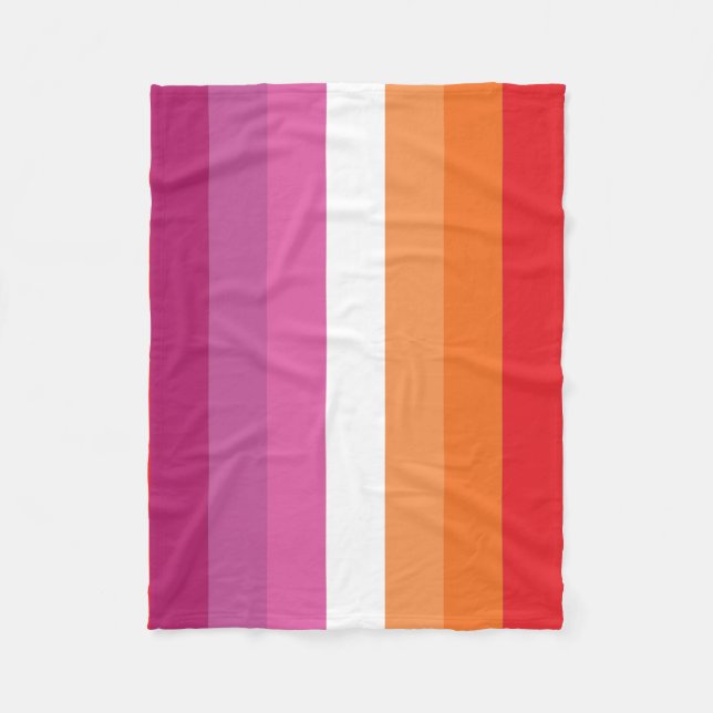 Couverture Polaire Drapeau de la fierté lesbienne (Devant)
