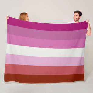 Couverture Polaire Drapeau de la fierté lesbienne rose