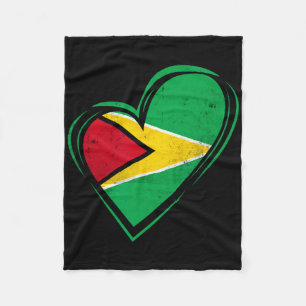 Couverture Polaire Drapeau de la Guyane Guyanais Caraïbes Croisière C