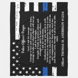 Couverture Polaire Drapeau de la ligne bleue mince
