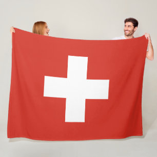 Couverture Polaire Drapeau de la Suisse grand