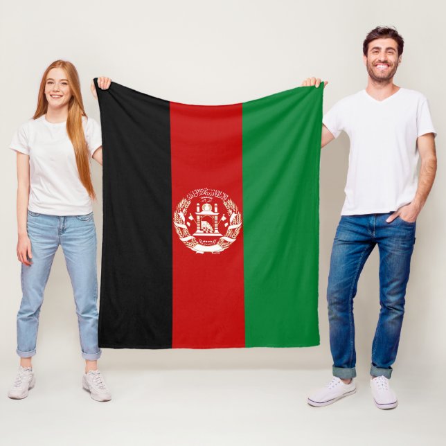 Couverture Polaire Drapeau de l'Afghanistan (En situation)